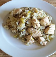 Baked Chicken and Wild Rice with Onion & Tarragon