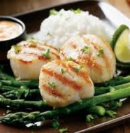 Broiled Scallops with Sweet Lime Sauce