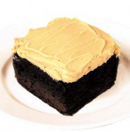 Chocolate Sheet Cake with Peanut Butter Frosting