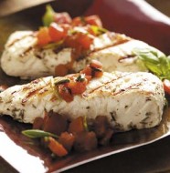 Halibut with Tomato Basil Salsa