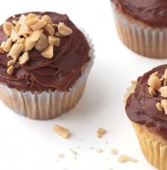 Peanut Butter Cupcakes with Milk Chocolate Icing