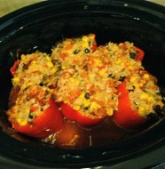 Sweet Peppers Stuffed with Scalloped Corn