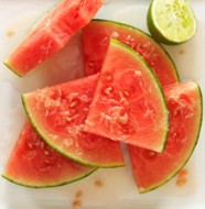 Watermelon Wedges With Lime & Honey