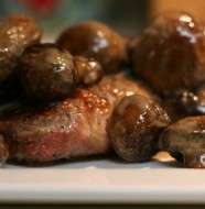 NewYork Strip Steak with Whiskey-mushroom Sauce