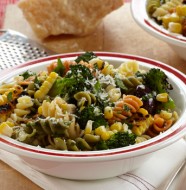 Pasta Salad with Grilled Corn and Broccoli