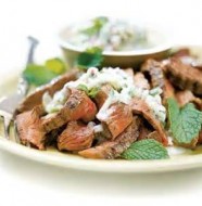 Beef with Cucumber Raita