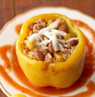 Chili Bean-Stuffed Peppers