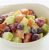 Fresh Fruit Salad with Creamy Lime Topping
