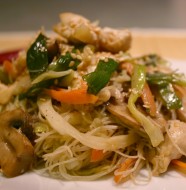 Ginger Chicken with Rice Noodles