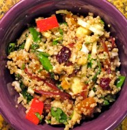 Quinoa Salad with Dried Apricots & Baby Spinach