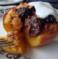 Warmed Stuffed Peaches
