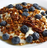 Blueberry and Maple-Pecan Granola Parfaits