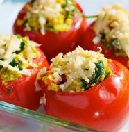 Chicken and Wild Rice Stuffed Tomatoes