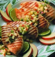 Grilled Chicken with Crunchy Apple Salsa