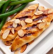 Grilled Honey Mustard Chicken with Toasted Almonds