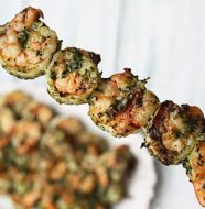 Grilled Pesto Shrimp Skewers