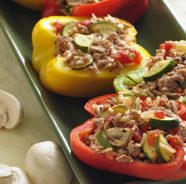 Peppers Stuffed with Turkey & Vegetables