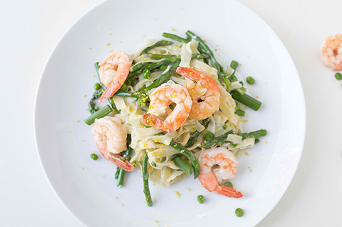 Shrimp Pasta Primavera | The DASH Diet