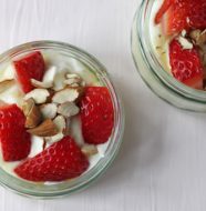 Yogurt with Fresh Strawberries and Honey